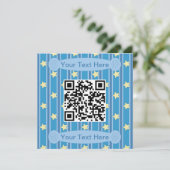 Leuke en Fancy Yellow Star QR Code Kaart (Staand voorkant)