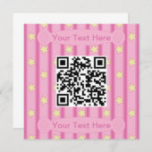 Leuke en Fancy Yellow Star QR Code Kaart (Voorkant / Achterkant)