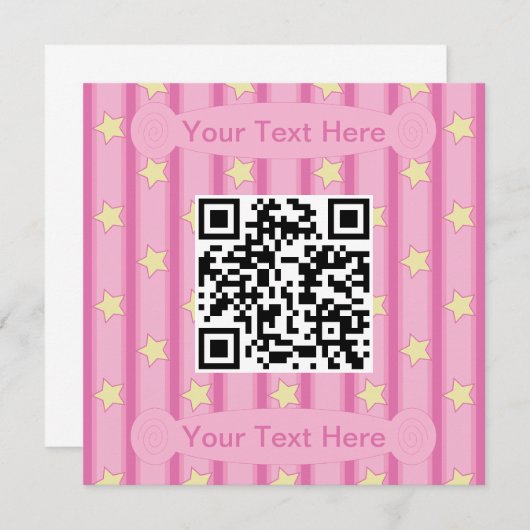 Leuke en Fancy Yellow Star QR Code Kaart (Voorkant / Achterkant)