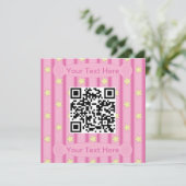 Leuke en Fancy Yellow Star QR Code Kaart (Staand voorkant)