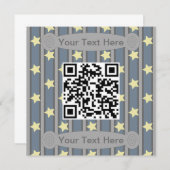 Leuke en Fancy Yellow Star QR Code Kaart (Voorkant / Achterkant)