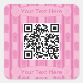 Leuke en Fantasievolle Popcorn QR-code Vierkante Sticker