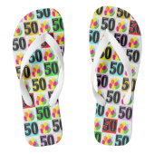 LEUKE EN FEESTELIJKE 50E VERJAARDAG TEENSLIPPERS (Voetbed)