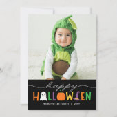 Leuke en feestelijke Halloween fotokaart Kaart (Voorkant)