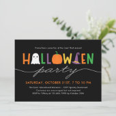 Leuke en feestelijke Halloween Party uitnodiging (Staand voorkant)