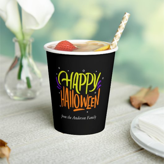 Leuke en feestelijke "Happy Halloween" papieren be Bekers (Insitu)