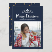 Leuke en feestelijke kerst Confetti Foto Feestdagenkaart (Voorkant / Achterkant)