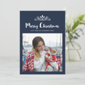 Leuke en feestelijke kerst Confetti Foto Feestdagenkaart (Staand voorkant)