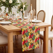 Leuke en feestelijke kerstman en kerstboom patroon lange tafelloper