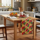 Leuke en feestelijke kerstman en kerstboom patroon lange tafelloper
