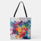Leuke en Fierce Waterverf splash design Canvas tas (Voorkant)