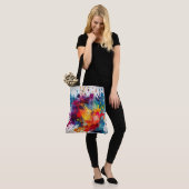 Leuke en Fierce Waterverf splash design Canvas tas (Op model)