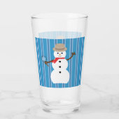 Leuke en Fijne Blauwe Sneeuwman Detective Glas (Achterkant)