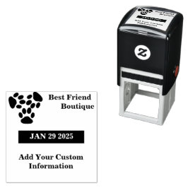 Leuke en funky aangepaste datumstempel zelfinktende stempel