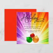 Leuke en Funky Typografie Ornamenten Vakantie Part Kaart (Voorkant / Achterkant)