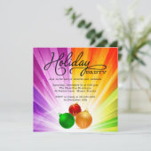 Leuke en Funky Typografie Ornamenten Vakantie Part Kaart (Staand voorkant)