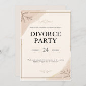 Leuke en gedurfde echtscheidingsuitnodiging kaart (Voorkant / Achterkant)