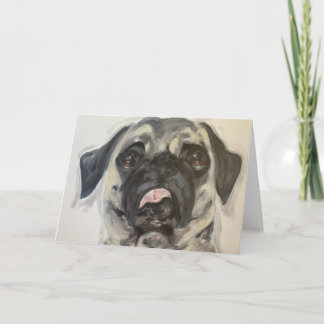 Leuke en gekke pug kaart