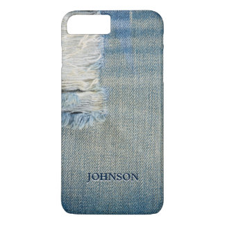 Leuke en grappige blauwe jeans threads aangepast m iPhone 8/7 plus hoesje
