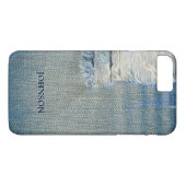 Leuke en grappige blauwe jeans threads aangepast m Case-Mate iPhone case (Achterkant (Horizontaal))