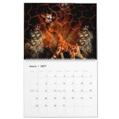 Leuke en grappige cartoon giraffe kalender (Mar 2027)