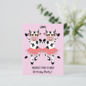 Leuke en grappige dansende koeien - kids birthday (Staand voorkant)