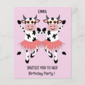 Leuke en grappige dansende koeien - kids birthday (Voorkant)