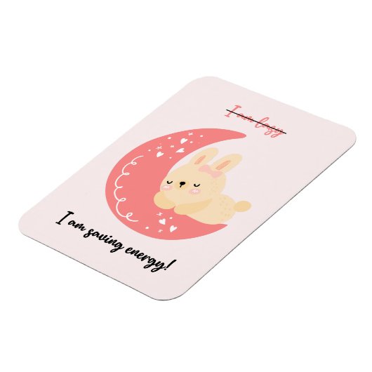 Leuke en grappige fotomagneet | Ik bespaar energie Magneet (Linkerzijde)