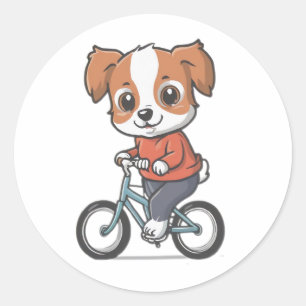 Leuke en grappige katten dragen kleding rijden bac ronde sticker