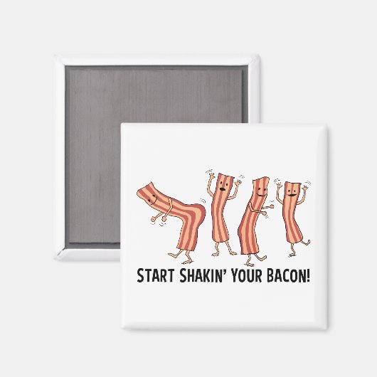 Leuke en grappige Shakin Your Bacon Dancers Magneet (Voorkant / Achterkant)