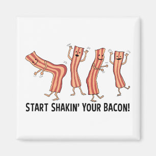 Leuke en grappige Shakin Your Bacon Dancers Magneet