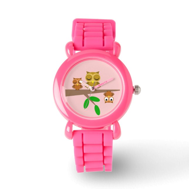 Leuke en grappige uilen horloge (Voorkant)