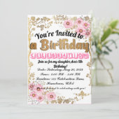 Leuke en grillige verjaardagsuitnodiging voor kind kaart (Staand voorkant)