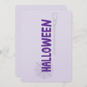 Leuke en hekserige Paarse Halloween Typography Art Feestdagenkaart (Voorkant / Achterkant)