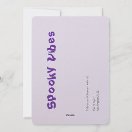 Leuke en hekserige Paarse Halloween Typography Art Feestdagenkaart