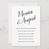 Leuke en informele namen bij zwart-wit huwelijk kaart (Voorkant)