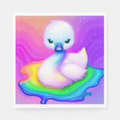 Leuke en kleurrijke Baby Swan Servet (Voorkant)