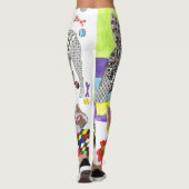 Leuke en kleurrijke Boston Terrier Leggings (Achterkant)