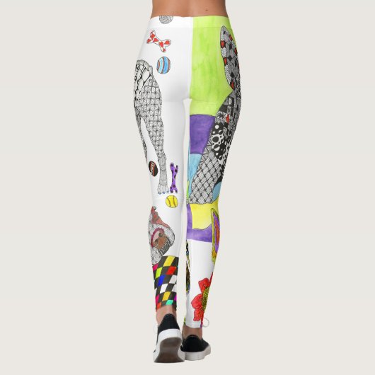 Leuke en kleurrijke Boston Terrier Leggings (Achterkant)