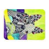 Leuke en kleurrijke Boston Terrier Magnet 3 "x4" Magneet (Horizontaal)