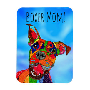 Leuke en kleurrijke Boxer Magnet 3 "x4" Magneet