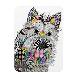 Leuke en kleurrijke Cairn Terrier Magnet 3 "x4" Magneet