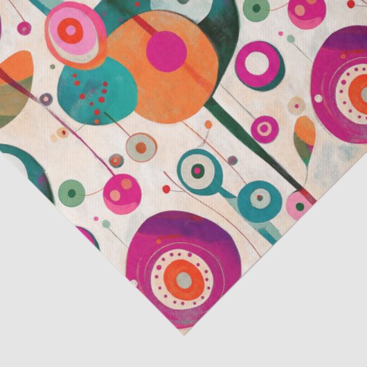 Leuke en kleurrijke cirkels Tissue Paper Tissuepapier (Detail)