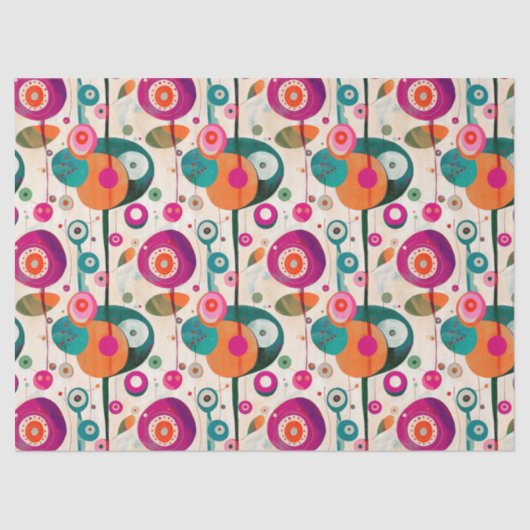 Leuke en kleurrijke cirkels Tissue Paper Tissuepapier (Voorkant)