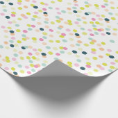 Leuke en kleurrijke Confetti Stippen Patroon Cadeaupapier (Hoek)