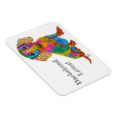 Leuke en kleurrijke Dachshund Magnet 3" x 4" Magneet (Rechterzijde)