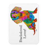 Leuke en kleurrijke Dachshund Magnet 3" x 4" Magneet (Verticaal)