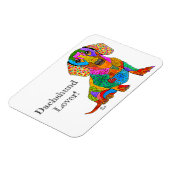Leuke en kleurrijke Dachshund Magnet 3" x 4" Magneet (Linkerzijde)