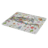 Leuke en kleurrijke Floral Cat Snijplank (Hoek)