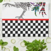 Leuke en kleurrijke Haan Keuken Handdoek (Gevouwen)